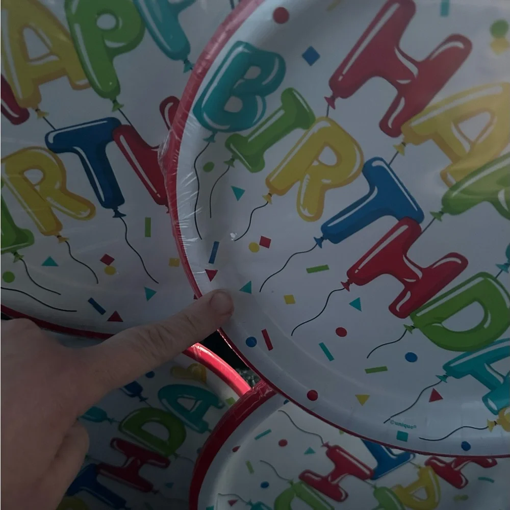 6 packs of Colorful Happy Birthday Party Plates